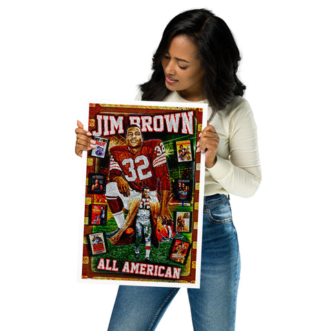 Jim Brown "All American" D-2 OIL Poster