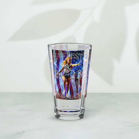 Sha' Carri Richardson "Worlds Fastest Women" D-2 Shaker pint glass