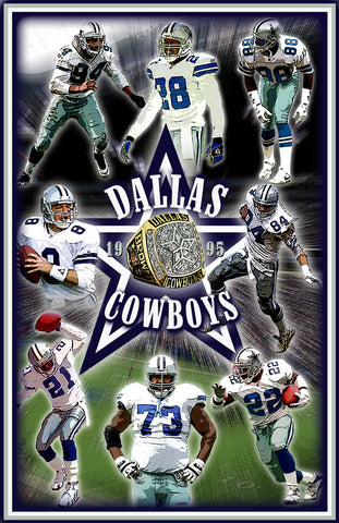 Dallas Cowboys "Championship Collage '95" D-1