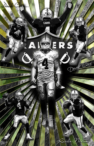 Derek Carr  "Collage" D-1