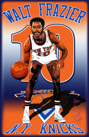 Walt Frazier "N.Y. Knicks"  D-3 (Print)