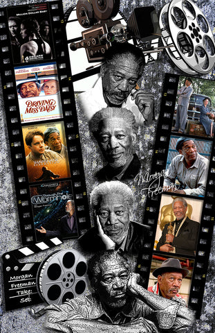 Morgan Freeman "Collage " D-1 (Print)