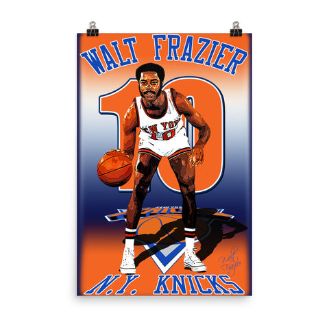 Walt Frazier "N.Y. Knicks" D-3 (Print)